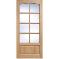 LPD Oak Worthing 8L Glazed 1 Panel Internal Door 78in x 33in x 35mm (1981 x 838mm)