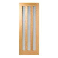 LPD Utah Oak Frosted Glazed Prefinished Internal Door 78in x 30in x 35mm (1981 x 762mm)