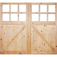 LPD Redwood Unglazed Garage Door 78in x 84in x 44mm (1981 x 2134mm)