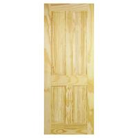 LPD Clear Pine 4 Panel Internal FD30 Fire Door 78in x 33in x 44mm (1981 x 838mm)