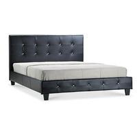 LPD Diamante 4FT 6 Double Leather Bedstead - Black