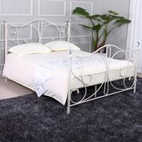 lpd florence 4ft 6 double metal bedstead white