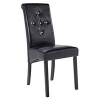 LPD Monroe Black High Gloss Dining Chair (Pair)