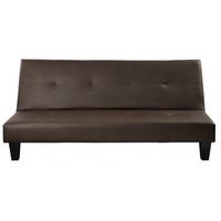 LPD Fusion Brown Faux Leather Sofa Bed