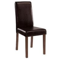 LPD Brompton Brown Faux Leather Chair (Pair)