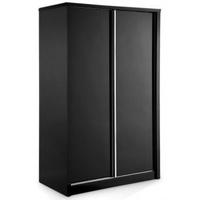 lpd novello black high gloss sliding wardrobe 2 door