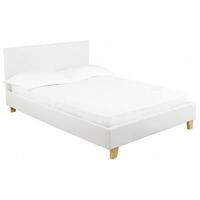 LPD Prado Faux Leather Bed - White