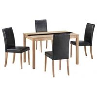 LPD Ashleigh Ash Medium Dining Set with 4 Chairs