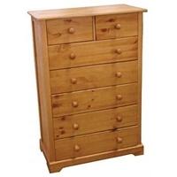 LPD Baltic Antique Pine Chest of Drawer - 5+2 Drawer