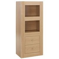 lpd moda oak 2 tier unit with 2 drawers