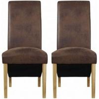 LPD Treviso Brown Dining Chair (Pair)