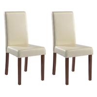 LPD Brompton Walnut Cream Dining Chair (Pair)