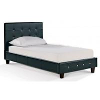 LPD Diamante Faux Leather Bed - Black