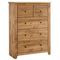 LPD Havana Pine Chest of Drawer - 3+2 Drawer