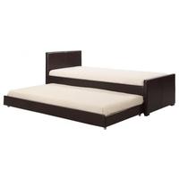 lpd darwin 3ft single faux leather bed with trundle