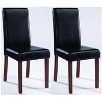 LPD Brompton Walnut Black Dining Chair (Pair)