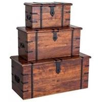 LPD Darjeeling Sheesham Storage Trunks (Set of 3)