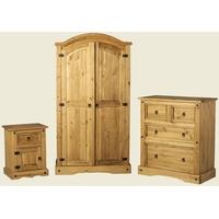 LPD Corona Trio Pine Bedroom Set