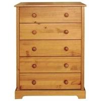 LPD Baltic Antique Pine Chest of Drawer - 5 Drawer