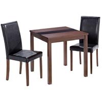 LPD Ashleigh Walnut Small Dining Set with 2 Chairs