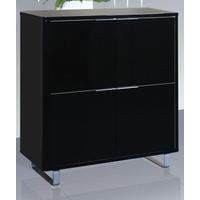 lpd accent black high gloss storage unit with 4 drawer