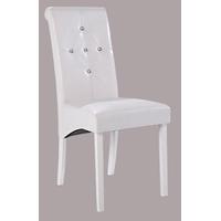 LPD Monroe White High Gloss Dining Chair (Pair)