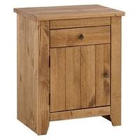 lpd havana pine bedside cabinet 1 door 1 drawer