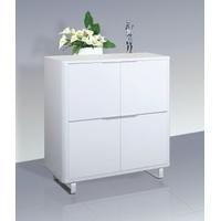 lpd accent white high gloss storage unit with 4 drawer