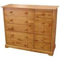 LPD Baltic Antique Pine Chest of Drawer - 5+5 Drawer