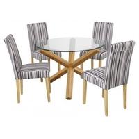 LPD Oporto Dining Table with Lorenzo 4 Chairs