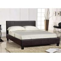 LPD Prado Faux Leather Bed - Brown