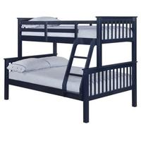 LPD Otto Trio Kids Bunk Bed - Solid Navy Blue