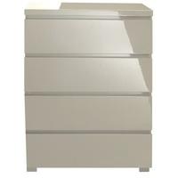 LPD Puro High Gloss Cream 4 Chest of Drawer