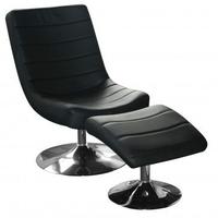 LPD Vegas Black Easy Chair and Stool