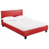 LPD Prado Faux Leather Bed - Red