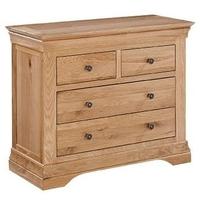 LPD Worthing Oak Chest of Drawer - 2+2 Drawer