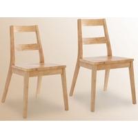 lpd malmo white oak dining chair pair