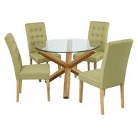 lpd oporto dining table with roma green 4 chairs