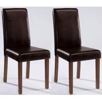 LPD Brompton Walnut Brown Dining Chair (Pair)