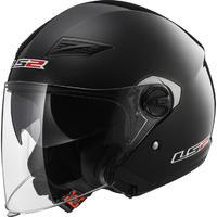 LS2 OF569 Track Solid Open Face Motorcycle Helmet & Visor