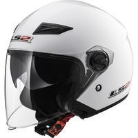 LS2 OF569 Track Solid Open Face Motorcycle Helmet & Visor