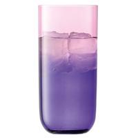 LSA Mezzo Hiball Glasses Rose/Violet 17.2oz / 490ml (Pack of 4)