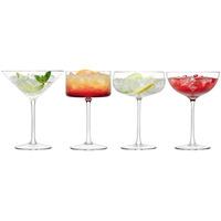 LSA Lulu Champagne & Cocktail Glass Set (Pack of 4 Assorted)