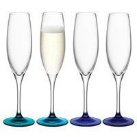 lsa coro lagoon champagne flutes 79oz 225ml pack of 4