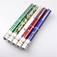 LS324 Single Pen Shape Green Laser Pointer (5mW, 532nm, 2xAAA, 5 Color)