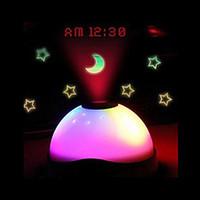 LS4G Hot sales Starry Digital Magic LED Projection Alarm Clock Night Light Color Changing horloge reloj despertador