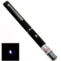 LS328 Single Purple Laser Pointer Pen(5mw, 405nm, 2XAAA, Black)