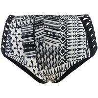 L*space L* Black High Waisted Panties Swimsuit Ivory Coast Tigress Rever women\'s Mix & match swimwear in black