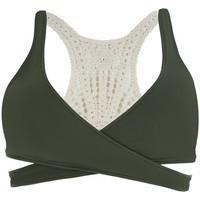 lspace l khaki bra swimsuit sweet and chic joey wrap womens mix amp ma ...