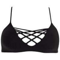 L*space L* Black Bra Swimsuit Sensual Solid Jaime women\'s Mix & match swimwear in black
